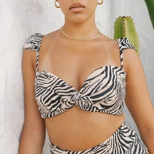 MONTCE Zebra Micro Scrunch Top